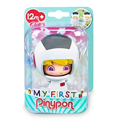 Imagen de Pinypon My First, Figura Astronauta, con Traje Espacial y Casco Blancos, 3 Caras Diferentes Cuerpo Intercambiable, para estimular el Juego de peques a Partir 1 año