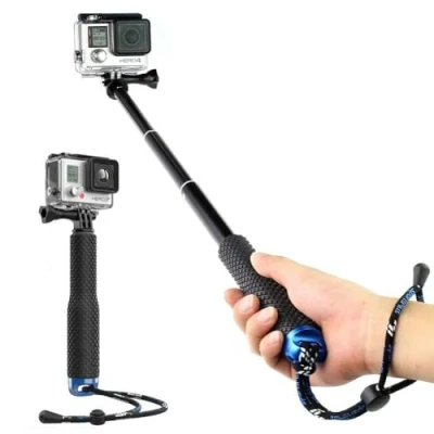 Imagen de Harwerrel Palo Selfie Telescópico Aluminio Stick Monópode Poste (7 19 Pulgadas) para GoPro Hero (2018) 7 6 5 4 3+ 3 2 1 SJ4000 SJ5000 Xiaomi Action Cameras