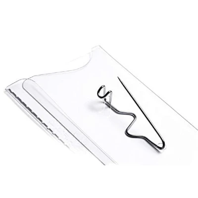 Imagen de Durable 860419 Portanombres con aguja, 54 x 90 mm, transparente, paquete de 10