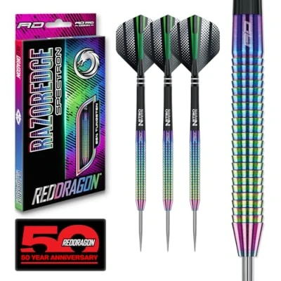 Imagen de RED DRAGON Razor Edge Spectron Dardos de tungsteno 20 Gramos con paletas y Ejes (vástagos)
