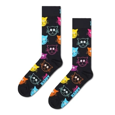 Imagen de Happy Socks CAT SOCK Unisex Calcetines, Talla: 41 46, Black multi