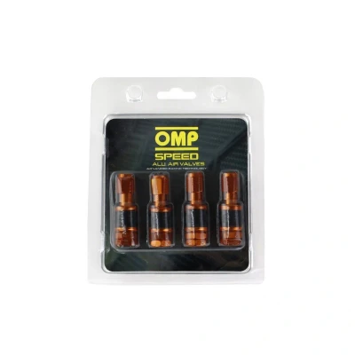 Imagen de OMP Speed Juego de 4 Valvulas Aluminio para Llantas, Color Naranja, Neumaticos
