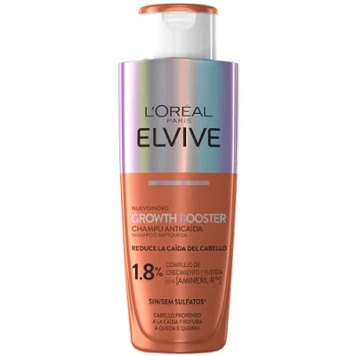 Imagen de L&#039;Oréal Paris Elvive Growth Booster Champú Anticaída 200ml Sin Sulfatos* (*sin tensioactivos sulfatados)