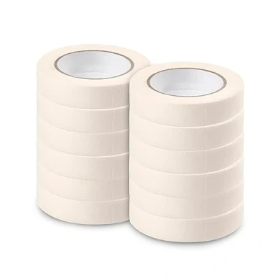 Imagen de MERCURY TEXTIL Cinta de carrocero para pintar y enmascarar. Adhesiva no deja residuos. Disponible en pack 12 18/24mm x20m. (Pack 24mm)