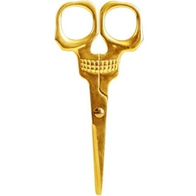 Imagen de Suck UK Cepillo con forma de calavera, color dorado