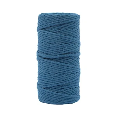 Imagen de Vaessen Creative Hilo de macramé Azul Oscuro, 3 mm x 100 m, 100% algodón, Disponible, Bricolaje, decoración como Colgantes Flores, tapices Pared, portavelas y atrapasueños