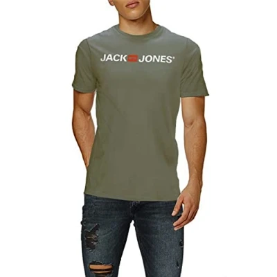 Imagen de Jack &amp; Jones Camiseta clásica para Hombre, Verde (Dusty Olive), M