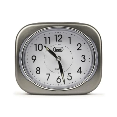 Imagen de Trevi SL 3040 Despertador (analógico, 100 x 36 85 mm, AA, Gris).