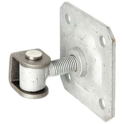 Imagen de Alberts 418397 Pernio de pórtico, Con pletina para atornillar, Armella galvanizada en caliente, perno unión y anillo seguridad acero inoxidable, Roscado M16