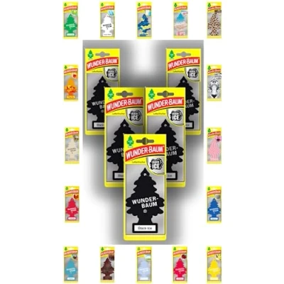 Imagen de Wunder Baum Ambientador para coche (5 unidades, incluye bolígrafo de luz y hielo negro)