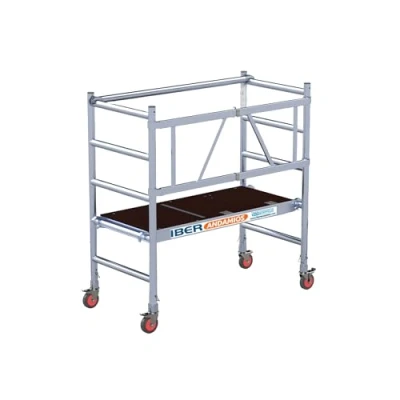 Imagen de IBERANDAMIOS Andamio plegable de aluminio EASY COMPACT MODULO 1 con 3 m altura trabajo (75x150)