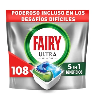 Imagen de Fairy Platinum Normal Cápsulas de lavavajillas todo en uno, para los restos más difíciles, limpia incluso la grasa filtros, 6 x (16+2)