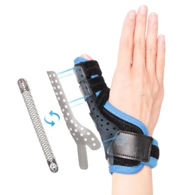Imagen de YiYame Ferula Pulgar para de gatillo, Férula rizartrosis quervain, Artritis, roto, Esguince, 2 formas apoyo pulgar, espica L/XL