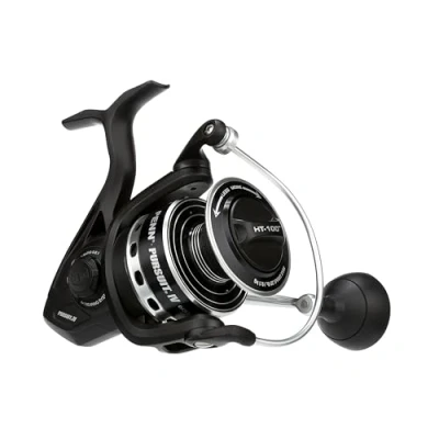 Imagen de Penn Pursuit IV Carrete para Pesca de lanzado en Agua Salada, Uso Barco, Kayak, Orilla, negro/plateado, 6000