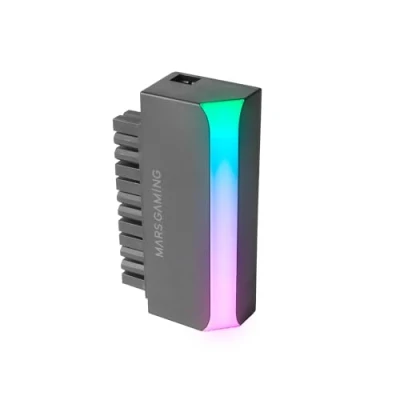 Imagen de Mars Gaming MCA L24, Adaptador ATX 24 Pin a 90, Iluminación 5V 3 ARGB, de Alimentación para Placas Base, Instalación Plug &amp; Play, Compatibilidad Universal, Negro