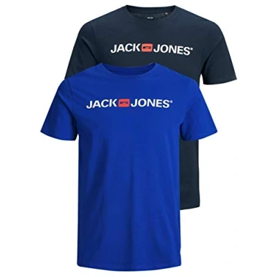Imagen de Jack &amp; Jones Paquete de 3 Camisetas para Hombre, L