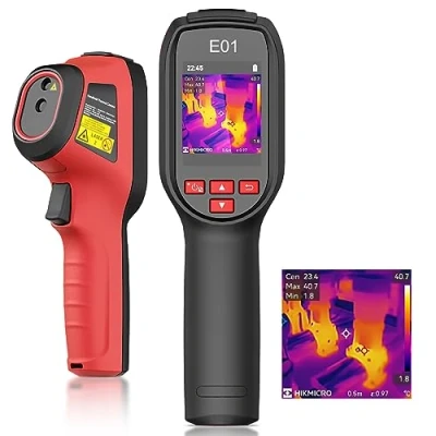 Imagen de Cámara térmica HIKMICRO E01 SuperIR de resolución IR 240 x Imágenes térmicas Frecuencia actualización 20 Hz, mano compacta con puntero láser, C a 400