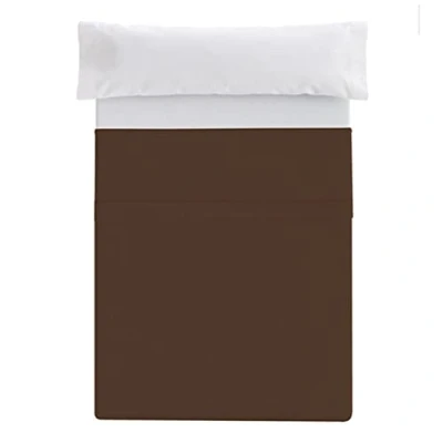 Imagen de Donegal Collections Sabana Encimera Cama 150, Color Marrón. Ropa de Microfibra Extra Suave 50% Algodón Poliéster, Sin Arrugas y Alta Durabilidad Confort