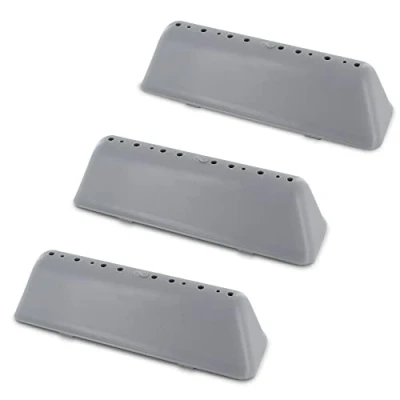 Imagen de DL pro 3 x aletas de tambor 18 5,5 5 cm para Bauknecht Whirlpool 480111104079 Indesit C00311134 Juego arrastre robustas con 13 agujeros, color gris