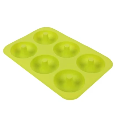 Imagen de Molde para Donuts, Hornear Donuts de Silicona 6 Cavidades, Y Chocolate, Moldes Seguros Congelador en Microondas Hornear(verde)