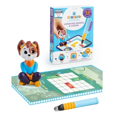 Imagen de Edurino Luka,Juego de iniciación lógico para pensamiento y codificación a partir 4 años, incluye aplicación I juego educativo innovador digital, rompecabezas tachuelas,pensamiento