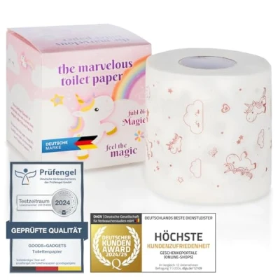 Imagen de papel higiénico de unicornio: simpático con aroma a palomitas maíz. (Unicornio)