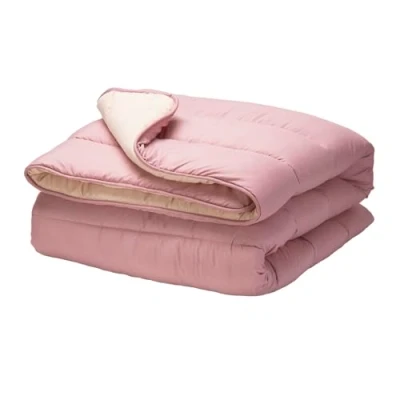 Imagen de Pikolin Baby Edredón para Bebé, Relleno Nórdico Reversible 300 gr Bicolor Tacto Pluma, Cálido, Transpirable Cuna de 60 Color Malva/Blanco, 100 x 120 cm