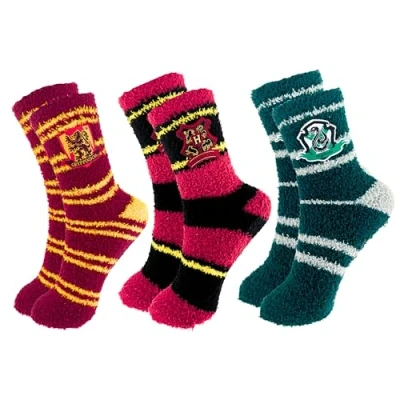 Imagen de Harry Potter Calcetines, Diseño Hogwarts Gryffindor Slytherin, Pack de 3 Calcetines Unisex para Adultos, Regalo, Talla única EU 36 a 40