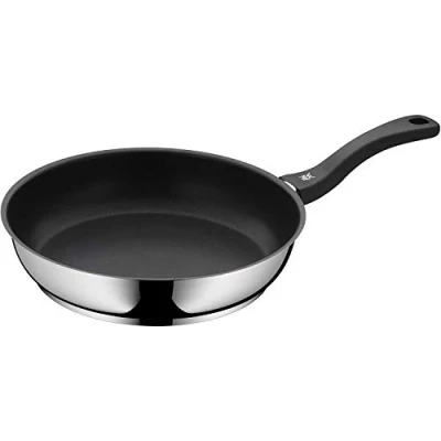 Imagen de WMF Devil Sartén Antiadherente 28 cm, de Acero Inoxidable y Revestimiento para Todo Tipo Cocinas Incluido Inducción, sin PFOA, Color Negro