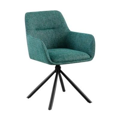 Imagen de CLP Silla Tipton Funda de Tela I Comedor giratoria con tapizada Respaldo Cocina, Color:Verde Oscuro