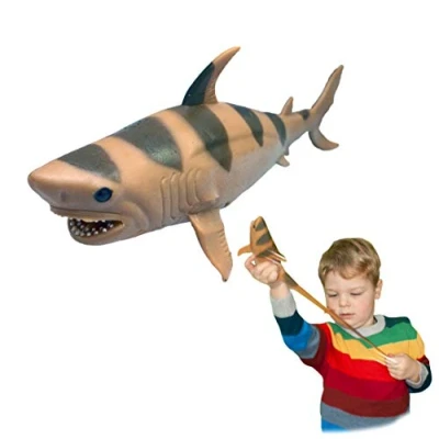 Imagen de Rep Pals Tiburón Tigre, Juguetes elásticos de Deluxebase. Réplicas Animales súper Que parecen Reales. Ideales para niños y niñas