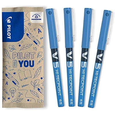 Imagen de Pilot Flowpack 4 uds V5 Tinta Liquida Azul Punta Fina