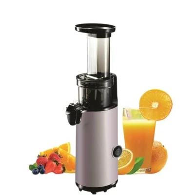 Imagen de JuiceInstant Extractor de zumo Exprimidor lento silencioso prensado en frío, funcion licuadora para frutas y verduras, extracción nutrientes, espacio pequeño (Grafito)