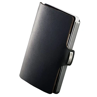 Imagen de I Clip Original Funda para Tarjetas de crédito con Dinero Piel Lisa Cartera Fina Premium Soft Touch Negro