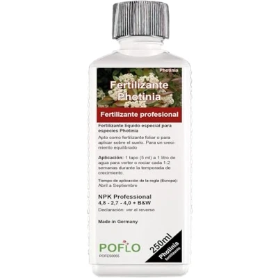 Imagen de POFLO Fertilizante profesional para especies de Photinia con nutrientes específicamente adaptados a la planta. (250ml)