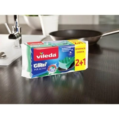 Imagen de Vileda glitter puractive per superfici delicate, confezione da 3