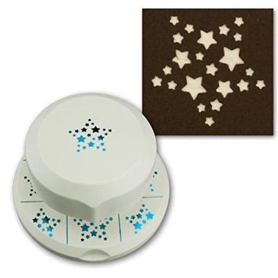 Imagen de Artoz perforadora voladora, estrella con muchas estrellas pequeñas, de posición libre para hacer tarjetas, invitaciones Adviento Navidad, tarjetas felicitación