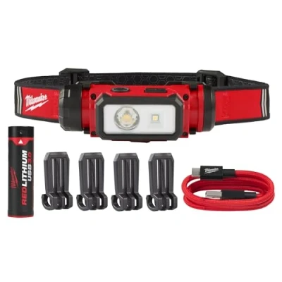 Imagen de Milwaukee L4HL2 301 Linterna frontal recargable por USB de 600 lúmenes