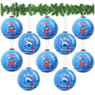Imagen de Disney Stitch Bolas de Navidad, Accesorios Arbol Pack 10