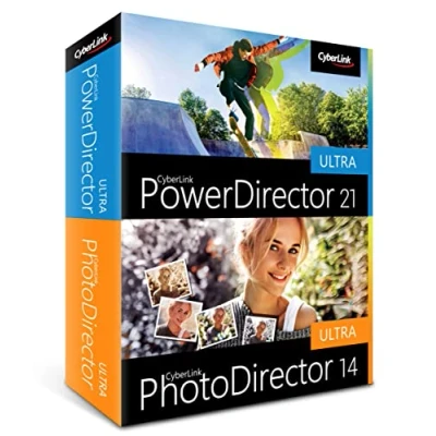 Imagen de CyberLink PowerDirector 21 Ultra &amp; PhotoDirector 14 Integrierte Foto und Videobearbeitung Lebenslange Lizenz BOX Windows (64 Bit)