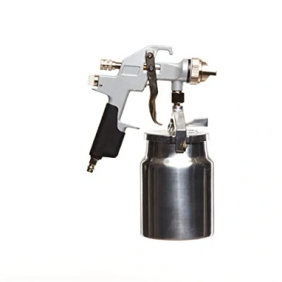 Imagen de MICHELIN Pistola de pintura profesional Tipo succión con tanque 1 L Boquilla 1,5 mm Consumo aire: 200 300 l/min Presión funcionamiento: 3 5 bar, negro