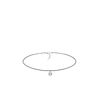 Imagen de Elli Basic Choker Collar silvercoloured/black, Mujer, Talla: 36, Silver coloured/black