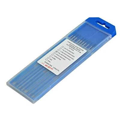 Imagen de RIVERWELD Electrodo de tungsteno para soldadura TIG azul cielo WL20 lantano al 2,0% 1,6 mm x 150 10 unidades