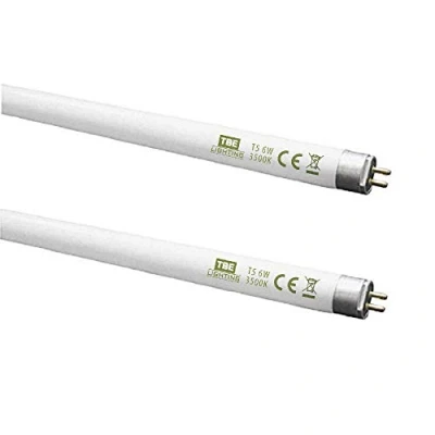 Imagen de TBE LIGHTING lámparas de tubo fluorescente T5 6 W, 225 mm, bombillas CFL, accesorios base G5 2 pines, alta eficiencia, blanco frío 3500 K (paquete 2)