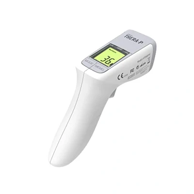 Imagen de HoMedics TheraP Termómetro infrarrojo sin contacto Distancia de Medición 1 5 cm en menos 2 segundos instantánea y alarma fiebre tres colores