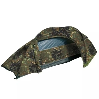 Imagen de Mil Tec Einmannzelt Recom Flecktarn Tienda para una Sola Persona, Unisex Adulto, Camuflaje, Talla única
