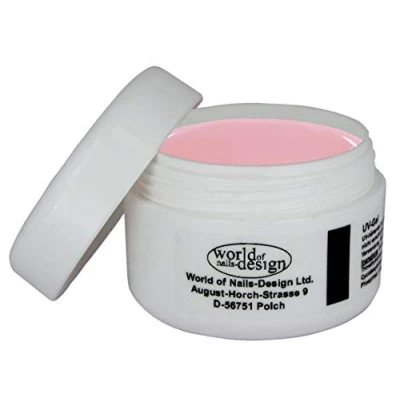 Imagen de World of Nails Design BasicLine Gel de 30 ml, LED, UV, 1 fase, color rosa lechoso
