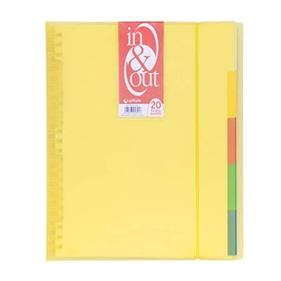 Imagen de Grafoplás 39422060－Carpeta fundas extraibles, tamaño A4, color amarillo, 20