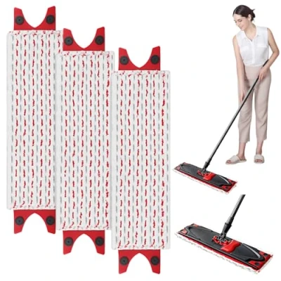 Imagen de Csuntikulo 3 Piezas Recambios de Fregona para Vileda Mopa Kit, Ultramax/UltraMax Plus/Easy Wring UltraMax 2 en 1 Microfibra Recambio, Paño Repuesto Fregar Suelos