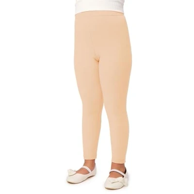 Imagen de Merry Style Leggins de algodón para Niñas Mallas Deportivas Pantalones Largos Ropa Deportiva Leggings niña MS10 225 (Nude,146)